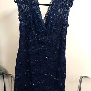 Size 14 Navy Marina Beaded Dress